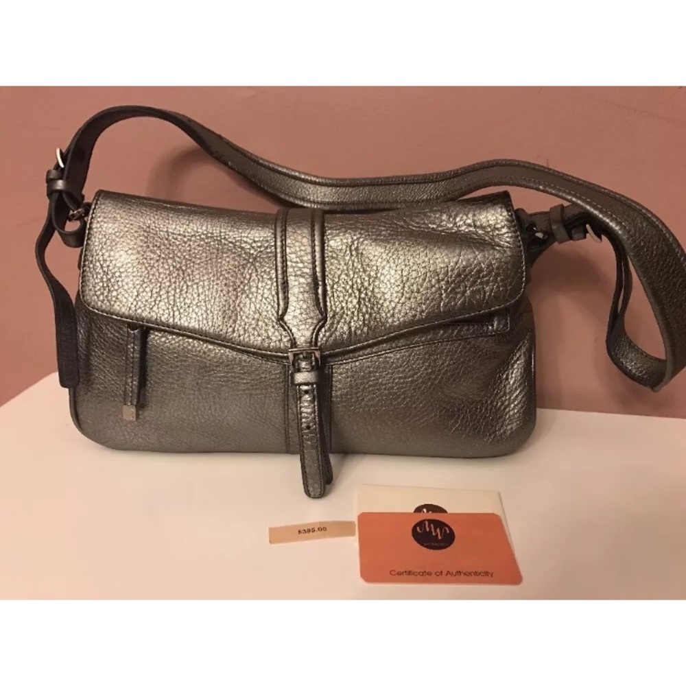 Monsac Metallic Leather Handbag Shoulder Bag New